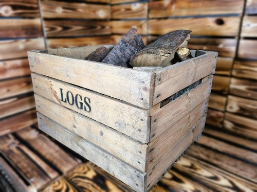 Logs basket fire - "logs",