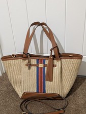 River Island Beige /Straw  raffia large tote Handbag.New 