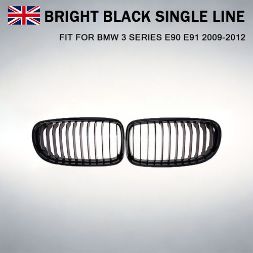 Gloss black front kidney - gloss,