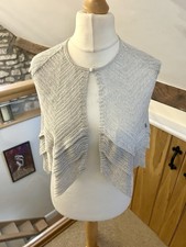 Armani Exchange Silver Knit Bolero Shrug Size Small 20s Flapper Christmas
