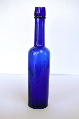 Antique medicine bottle cobalt - antique,