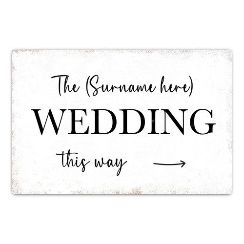 Personalised wedding direction - personalised,