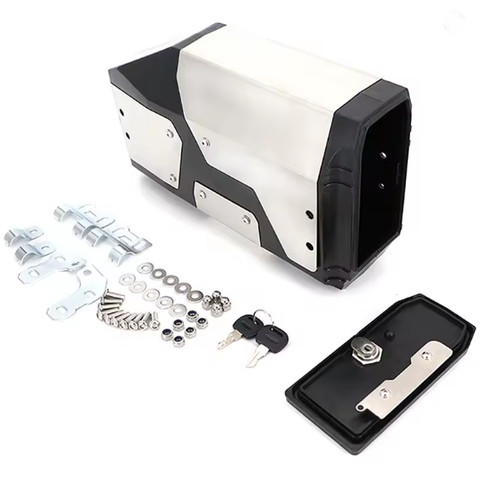 Motorcycle left side tool - side, box