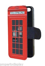 Retro Vintage Red London Telephone Box Flip Wallet Mobile Phone Case Cover