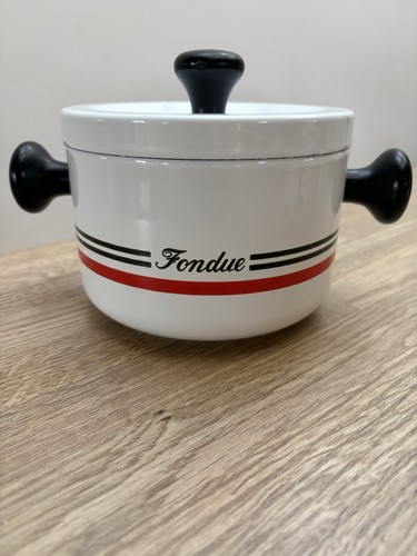 Fondue enamel pot - enamel,