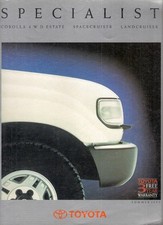 Toyota Specialist 1990 UK Brochure Corolla 4WD Estate Space Cruiser Landcruiser 