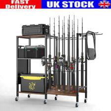 12 Slots Fishing Rod Pole Rod Rack Shop Display Stand Holder Fishing Rod Storage