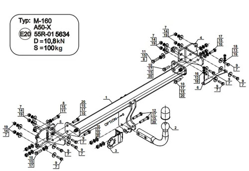 Swan neck tow bar for - swan,