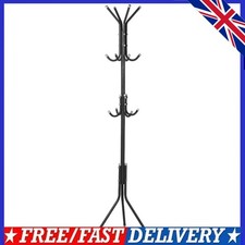 Sturdy  Black Metal Coat & Hat Rack Tree Stand with Multi-Hooks - Space Saver🎁
