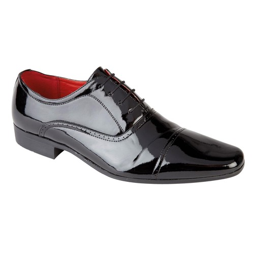 Mens black patent lace - patent,