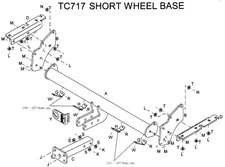 Towtrust Fixed Flange Automotive Towbar For Mitsubishi Pajero SUV 2000 - 2007