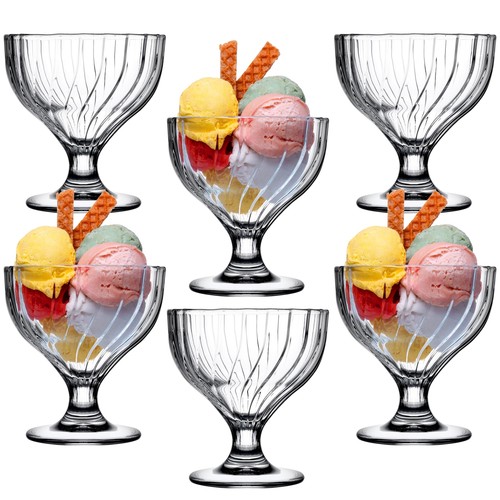 Pasabahce glass dessert cups - glass,