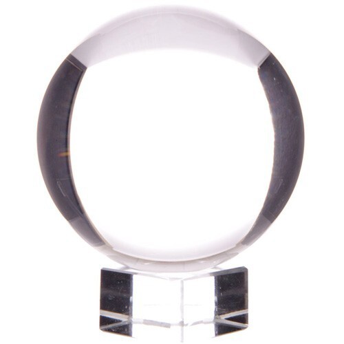 Clear crystal ball stand - crystal,