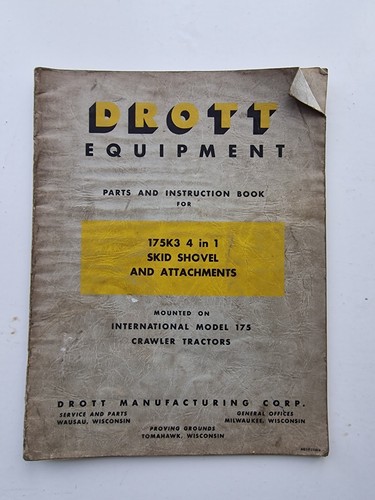 Drott 175k3 skid shovel - drott,