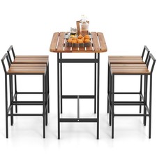 5 PCS Outdoor Acacia Wood Bar