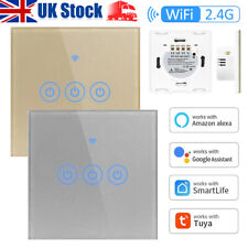 Tuya Smart Wifi Touch Light Switch NO Neutral Wire Required - UK 1/2/3 Gang 2025