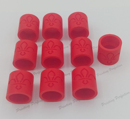 Red scout woggle plastic - x,