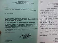 1975 USACGSC  RB 30-2  U.S. and SOVIET Weapons and Equipment MANUAL 