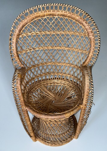 Vintage wicker peacock chair - vintage,