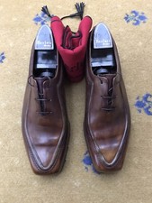 Berluti Leather Shoes Lace Up Tan Brown Shaded Burnished Mens UK 8.5 US 9.5 42.5