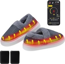 Rechargeable Heated Slippers, App Control, 3 Temperature Settings, 8h Battery