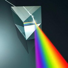 50-200mm Rainbow Spectrum Triangular Prism Optical Glass Physics Teaching 1pc