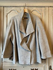 OSKA Light Grey Boiled Wool Jacket- Size 111 (14-16-18)