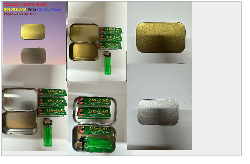 Tobacco hinged tin metal - tobacco,