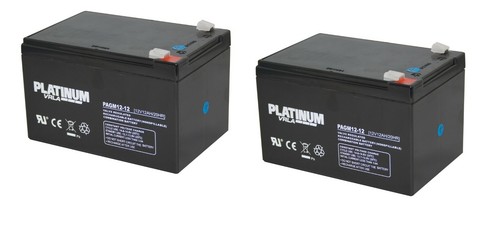 Platinum 12v 12ah batteries - 2x,