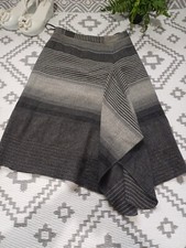  Phase Eight Gorgeous Grey Boho Hippy Vintage Style Wool Bend Skirt 