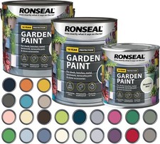 Ronseal Outdoor Garden Paint Exterior Wood Brick Metal Stone Fence Benches Paint