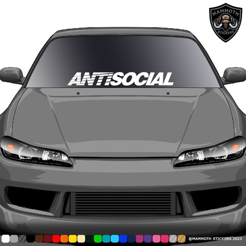Anti social large jdm sticker - anti,