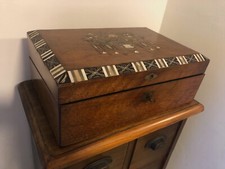 ANTIQUE WRITING SLOPE VICTORIAN BOULLE WRITING BOX DOCUMENT BOX ROSEWOOD C1860