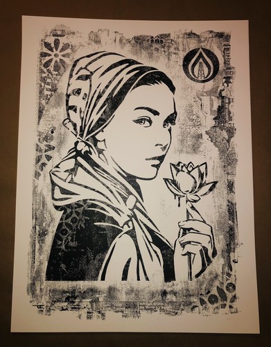 Obey stencil print - obey,