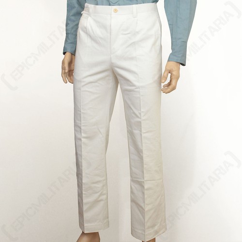 Ww2 german white trousers - trousers,