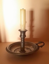 WM pewter chamberstick 