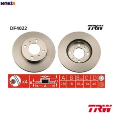 2x BRAKE DISC DF4022 FOR