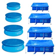 Outdoor Garden Rectangular/Round Swimming Pool Cover Tarpaulin for Intex Frame