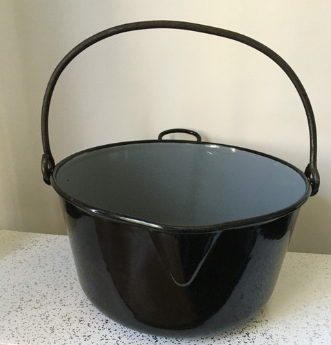 Vintage cast iron enamel - iron, jam