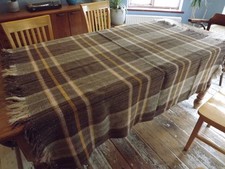 Vintage Pure Wool Tartan/Check  Scottish? Blanket/Throw