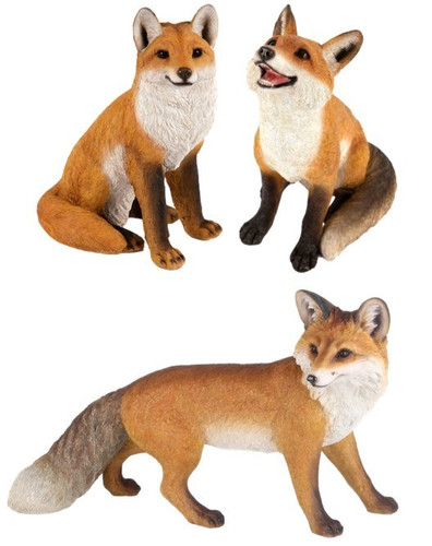 Fox ornament garden statue - ornament,