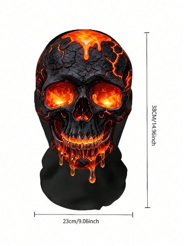 Halloween skull mask flame - skull,