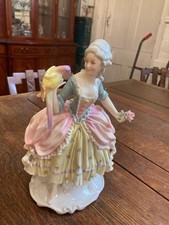 Vintage Karl Ens Volkstedt Figurine Lady With Parrot Germany