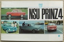 NSU PRINZ 4 Car Sales Brochure c1965 #DW 2142 1500 11436