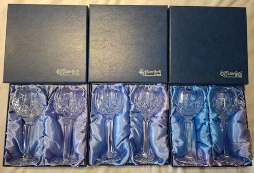 Set six boxed waterford - set,