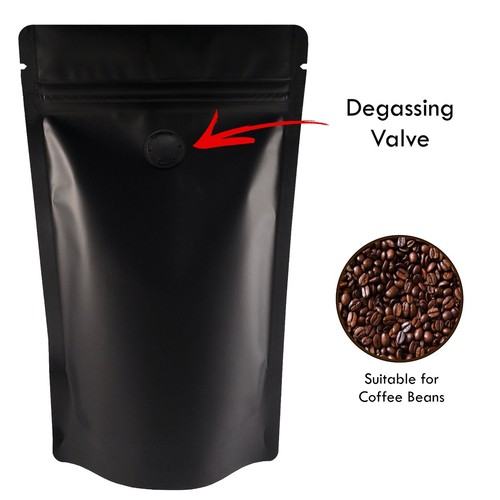 Stand pouch coffee beans - up,