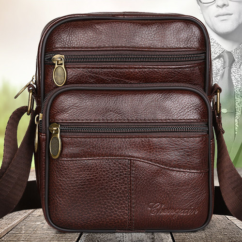 Mens genuine leather crossbody - mens,