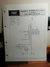 RALEIGH MOPED RM8 & RM9 ELECTRICAL PARTS LIST WIPAC