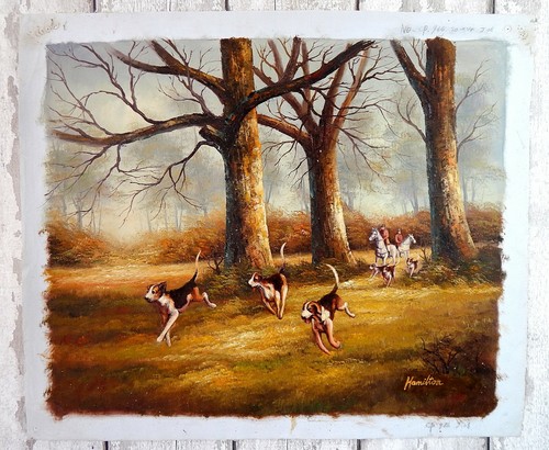 Vintage oil painting canvas - oil,