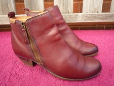 Pikolinos Low Heel Brown Leather Ankle Boots Size 39 / 6 .